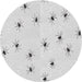 Round Patterned Dark Gray Novelty Rug, pat211