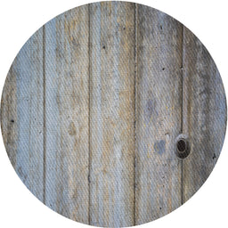 Round Patterned Gray Novelty Rug, pat2125