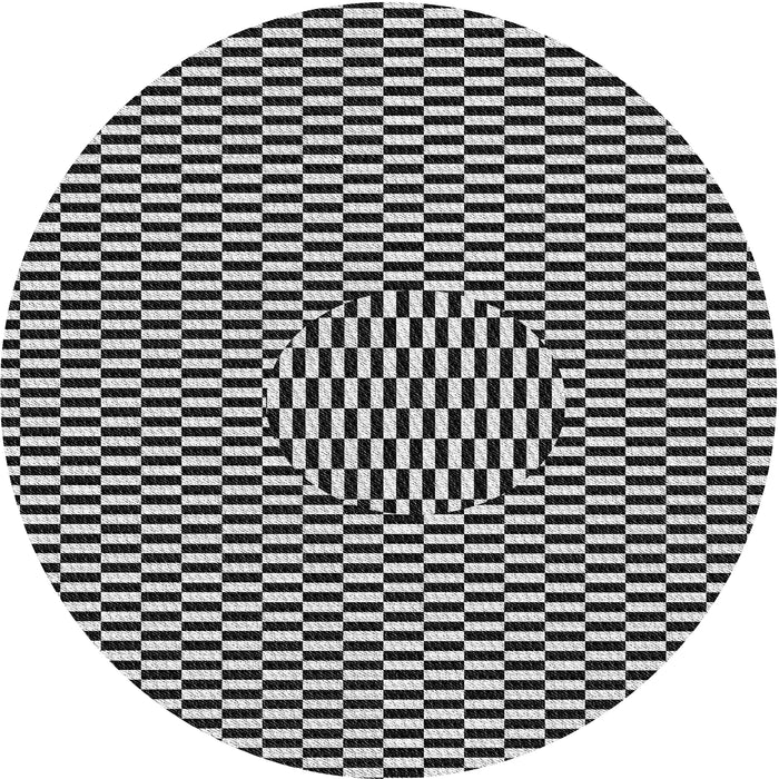 Round Machine Washable Transitional Light Gray Rug, wshpat2126