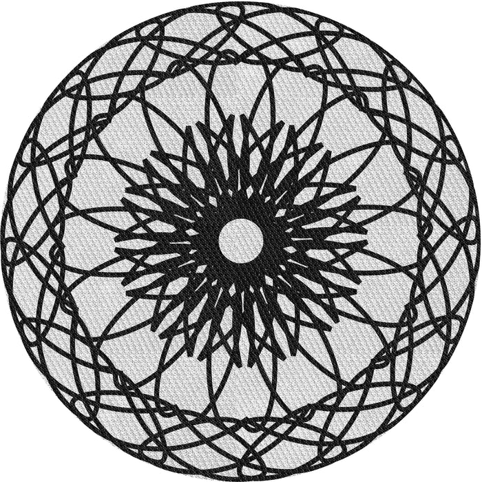 Round Machine Washable Transitional Platinum Gray Rug, wshpat2137