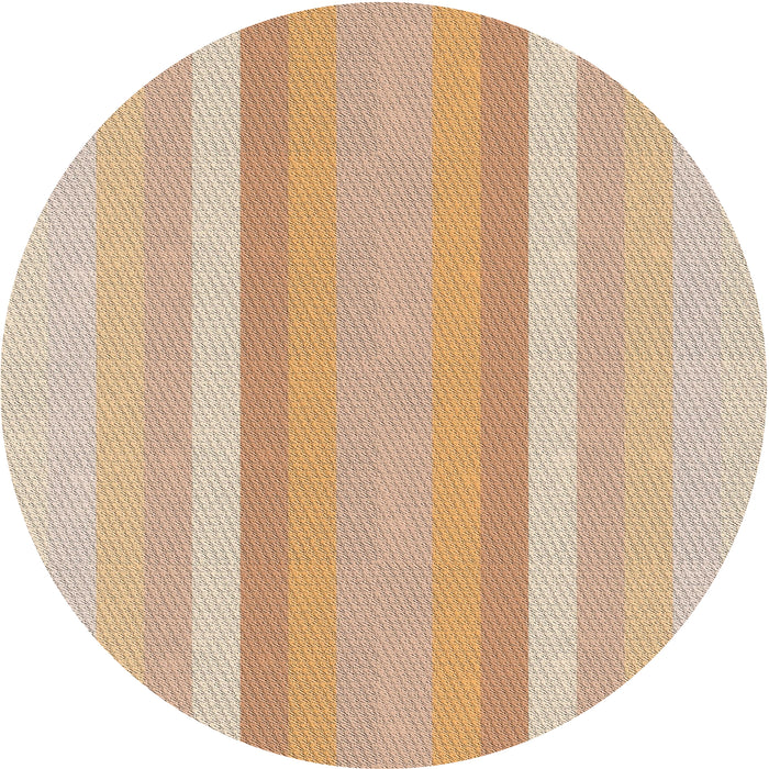 Round Machine Washable Transitional Deep Peach Orange Rug, wshpat2155