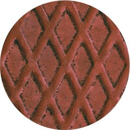 Round Patterned Orange Novelty Rug, pat2157