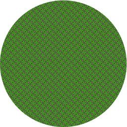 Round Patterned Deep Emerald Green Novelty Rug, pat2166