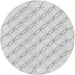 Round Patterned Dark Gray Novelty Rug, pat2170