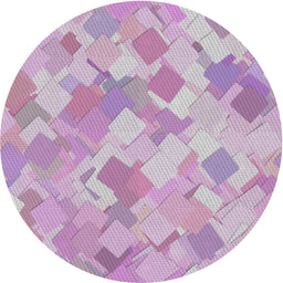 Round Patterned Pink Novelty Rug, pat2171