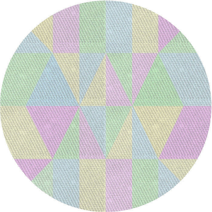 Round Machine Washable Transitional Dark Gray Rug, wshpat2172