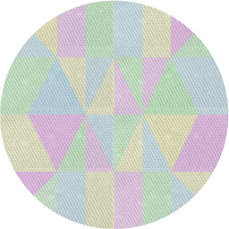 Round Patterned Dark Gray Novelty Rug, pat2172