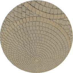 Round Machine Washable Transitional Brown Rug, wshpat2178