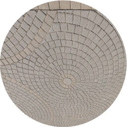 Round Machine Washable Transitional Sandstone Brown Rug, wshpat2180