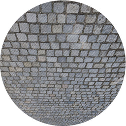 Round Machine Washable Transitional Black Rug, wshpat2181