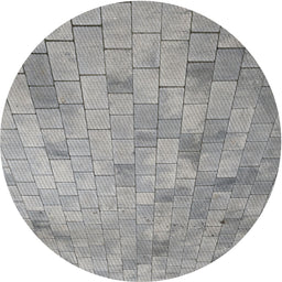 Round Machine Washable Transitional Cloudy Gray Rug, wshpat2182