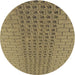 Round Patterned Reddish Brown Novelty Rug, pat2189