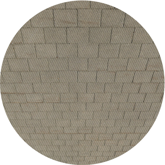 Round Patterned Sand Brown Novelty Rug, pat2192