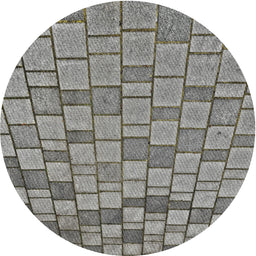 Round Machine Washable Transitional Gray Rug, wshpat2193