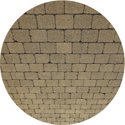 Round Machine Washable Transitional Brown Green Rug, wshpat2194