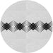 Round Machine Washable Transitional White Smoke Rug, wshpat2212