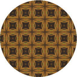 Round Machine Washable Transitional Night Red Rug, wshpat2217