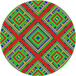 Round Patterned Burnt Pink Modern Rug, pat2224