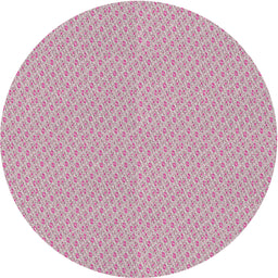 Round Patterned Dark White Beige Novelty Rug, pat2234