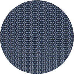 Round Patterned Blue Novelty Rug, pat2236