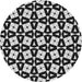 Round Patterned Gray Novelty Rug, pat2245