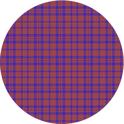 Round Patterned Magenta Pink Novelty Rug, pat2249