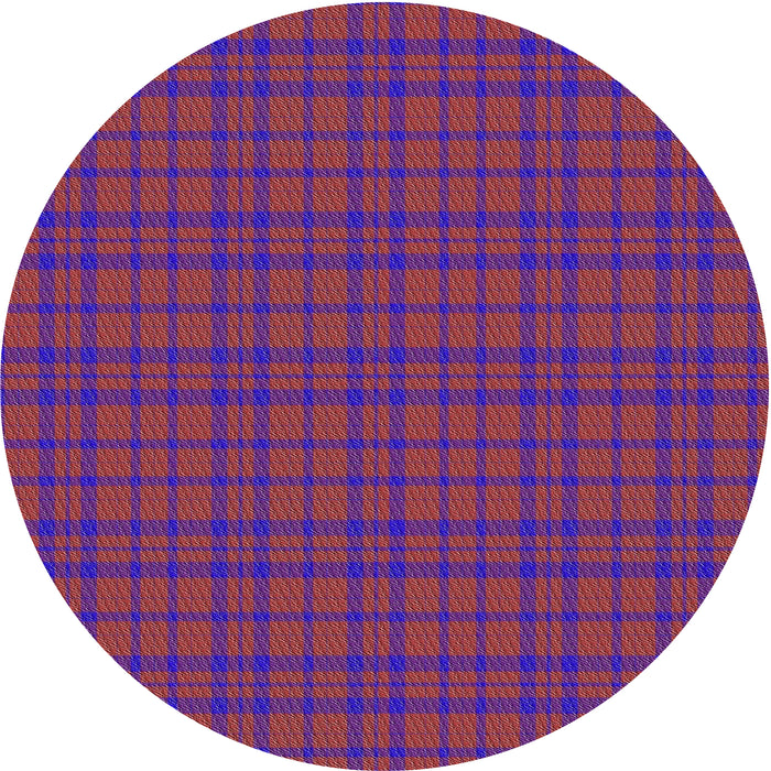 Round Patterned Magenta Pink Novelty Rug, pat2249