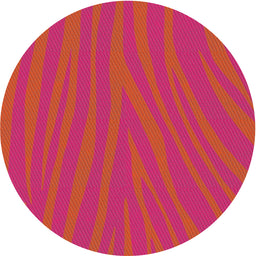 Round Machine Washable Transitional Red Rug, wshpat2254