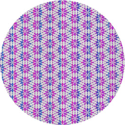 Round Patterned Gray Novelty Rug, pat2281