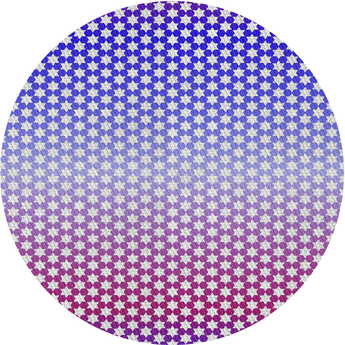 Round Patterned Pastel Light Blue Novelty Rug, pat2284