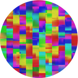 Round Machine Washable Transitional Medium Violet Red Pink Rug, wshpat2285