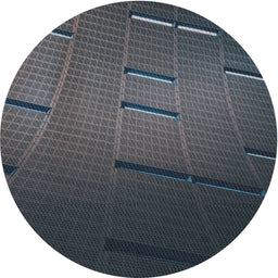 Round Patterned Slate Gray Novelty Rug, pat228