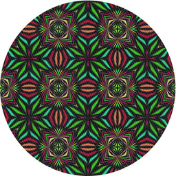 Round Machine Washable Transitional Chocolate Brown Rug, wshpat2292