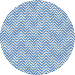 Round Patterned Blue Novelty Rug, pat22