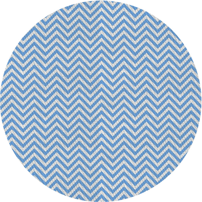 Round Machine Washable Transitional Blue Rug, wshpat22