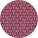 Round Patterned Pale Violet Red Pink Novelty Rug, pat2300