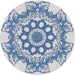 Round Patterned Steel Blue Novelty Rug, pat2304