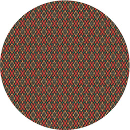 Round Machine Washable Transitional Brown Rug, wshpat2311