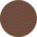 Round Machine Washable Transitional Brown Rug, wshpat2311