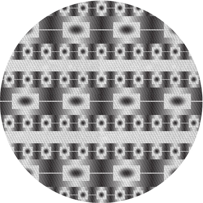 Round Machine Washable Transitional Gray Rug, wshpat2320