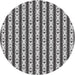 Round Patterned Silver Gray Novelty Rug, pat2322