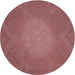 Round Machine Washable Transitional Light Coral Pink Rug, wshpat2330