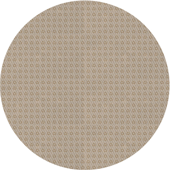 Round Machine Washable Transitional Dark Almond Brown Rug, wshpat2336