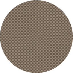 Round Machine Washable Transitional Dark Brown Rug, wshpat2338