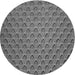 Round Machine Washable Transitional Dark Gray Rug, wshpat2341