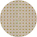 Round Machine Washable Transitional Dark Almond Brown Rug, wshpat2346