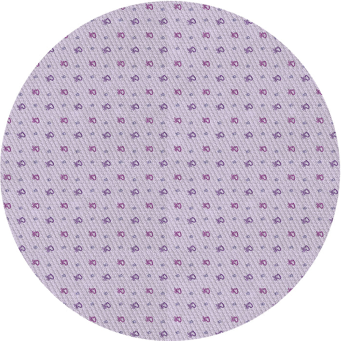 Round Patterned Pink Novelty Rug, pat2349