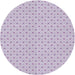 Round Machine Washable Transitional Pink Rug, wshpat2349