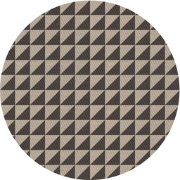 Round Machine Washable Transitional Tan Brown Rug, wshpat2351