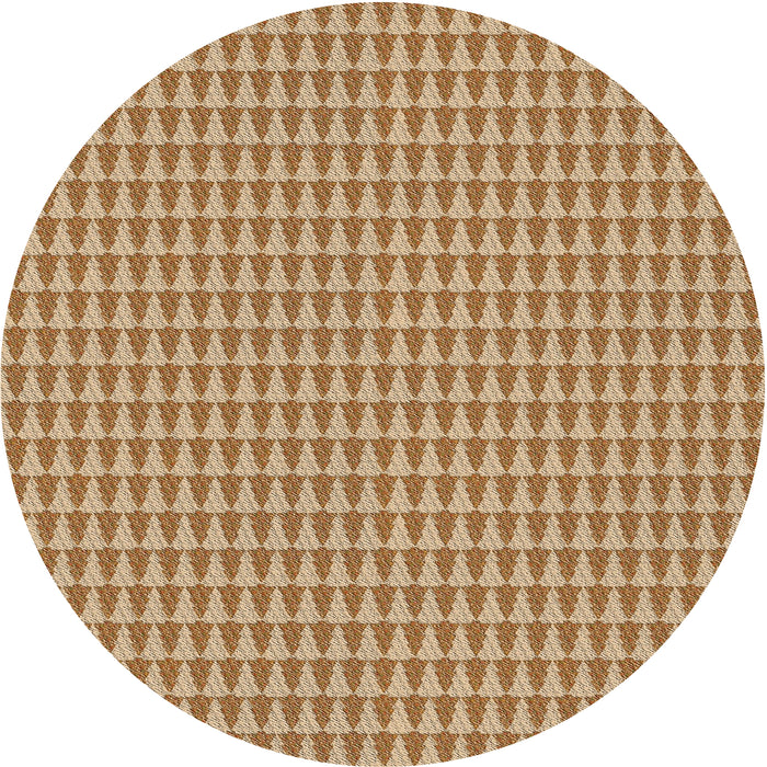 Round Patterned Red Novelty Rug, pat2355